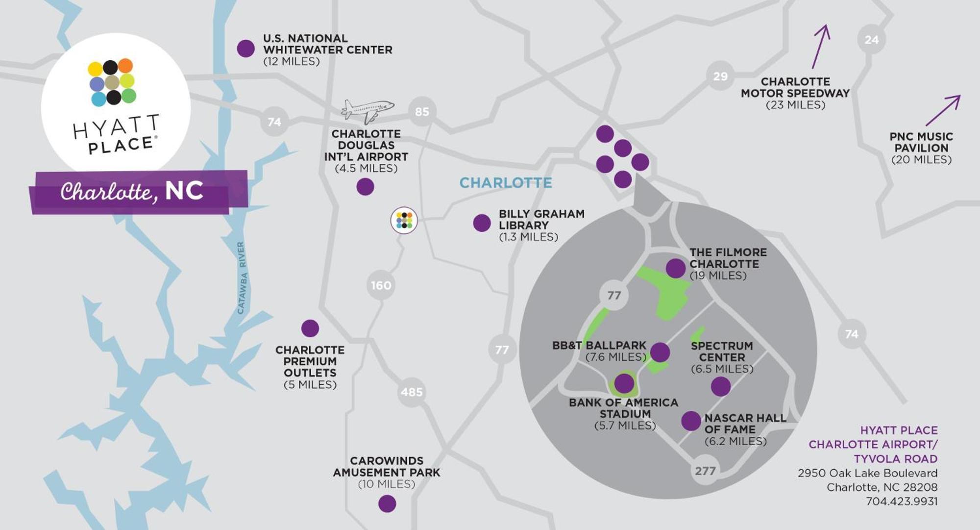 Hyatt Place Charlotte Airport Billy Graham Parkway Eksteriør bilde
