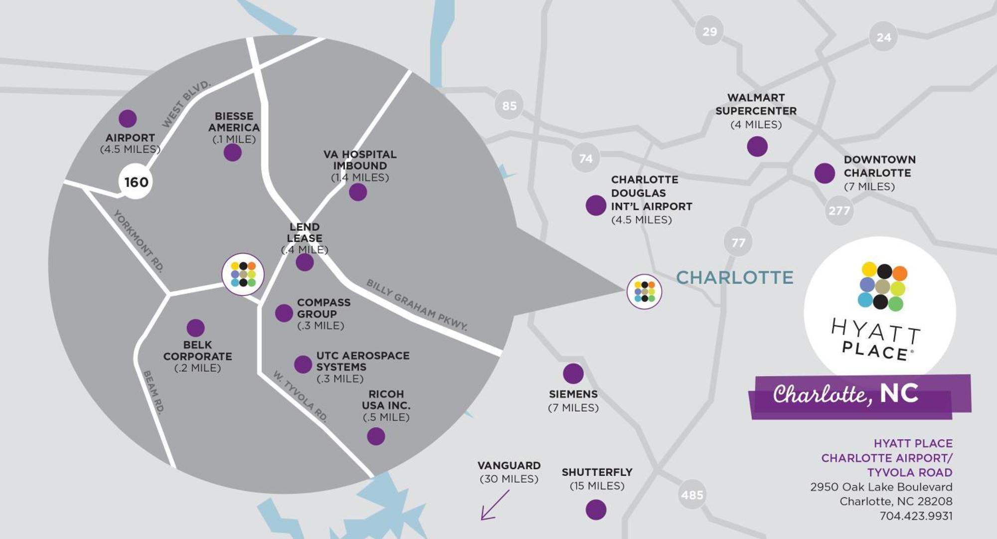 Hyatt Place Charlotte Airport Billy Graham Parkway Eksteriør bilde